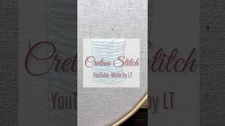 Cretan Stitch embroidery howtostitch howto [upl. by Enirehtac355]