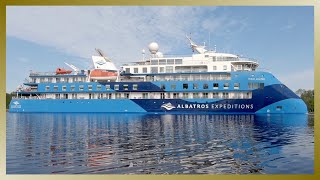 Kreuzfahrtschiff OCEAN ALBATROS Vorbeifahrt im NordOstseeKanal  Fährstelle Burg [upl. by Grekin]