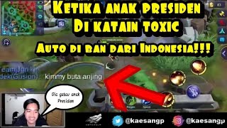 Ketika anak presiden di katain toxic  mobile legends Indonesia [upl. by Nnylrats338]