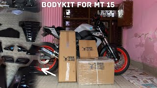 Finally Unboxing Body Kit for Yamaha MT 15  Saiga Parts  PS MotoTube [upl. by Esra]