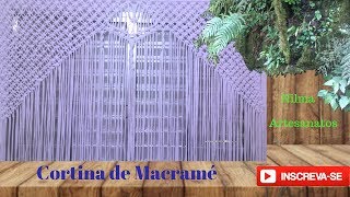 Macramé passo a passo  Cortina de macramé rápido e fácilcmalha [upl. by Devine]