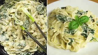 Tagliatelle z mascarpone i szpinakiem [upl. by Acinoj]