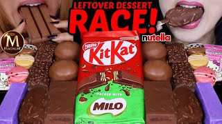 ASMR LEFTOVER DESSERT RACE BIG MILO KITKAT PURPLE ICE CREAM BARS MAGNUM ICE CREAM MARSHMALLOW 먹방 [upl. by Trefor243]