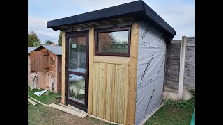 Garden Office Build  Unedited timelapse [upl. by Lever499]