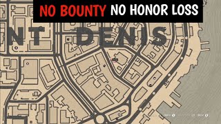 Perfect Way To Rob Saint Denis Gunsmith Without Mask No Bounty amp No Honor Loss RDR2 [upl. by Assen]