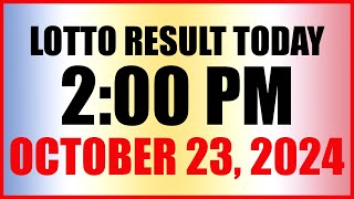 Lotto Result Today 2pm October 23 2024 Swertres Ez2 Pcso [upl. by Zacks206]