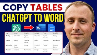 How to Copy Table From ChatGPT to WordGoogle Docs 1 Click [upl. by Thibault]