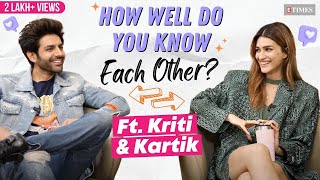 Kriti Sanon VS Kartik Aaryan  How Well Do You Know Each Other  Shehzada [upl. by Letnahc]