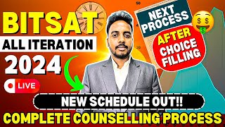 BITSAT Counselling Schedule 2024 Released 😍  BITS Pilani Cutoff 2024  BITSAT Counselling 2024 [upl. by Clift]