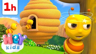 Voici la ruche où vivent les abeilles 🐝  Chansons pour Enfants  HeyKids en Français [upl. by Banebrudge]