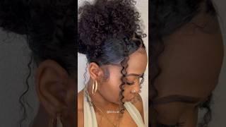 Trying Viral Hairstyles Zigzag Claw Clip Hairstyle Using A Drawstring Ponytail naturalhairstyles [upl. by Pitts]