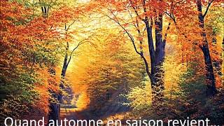 quand automne en saison revient [upl. by Staw555]