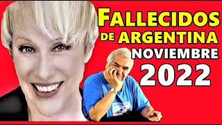 Figuras Fallecidas de Argentina en Noviembre del 2022 [upl. by Roseline]