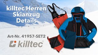 41957 SET2 Killtec Herren Skianzug Skijacke hellblau Skihose orange [upl. by Cart81]