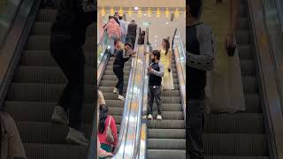 Escalator prank kr diya😂 shorts funny comedy trending youtubeshorts [upl. by Silvan]