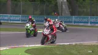 2014 WSBK Imola  Race 1 highlights [upl. by Ehcram736]