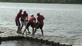 Boys Senior 4 PostAwards Cox Toss  2009 Scholastic National Rowing Championships [upl. by Einahpad]