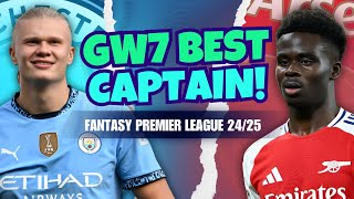 BEST GW7 FPL CAPTAIN 🙌 Fantasy Premier League Tips 2425 [upl. by Sutton]