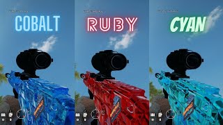 Rainbow Six Siege  Cobalt Ruby and Cyan Weapon Skins 2021 [upl. by Emmott]