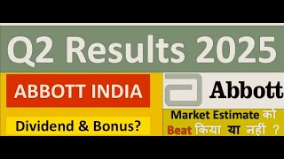 ABBOTT INDIA Q2 results 2025  ABBOTT results  ABBOTT INDIA Share News  ABBOTT INDIA Share [upl. by Aydni]