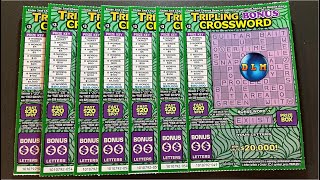 3 WINS IN A ROW TRIPLING BONUS CROSSWORD SCRATCH OFFS😁 [upl. by Nyl]