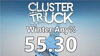 Clustertruck Winter World Speedrun in 55300 World Record [upl. by Einnim148]