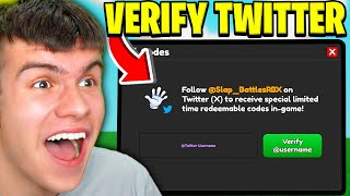 How To VERIFY TWITTER X ACCOUNT In Roblox Slap Battles To REDEEM CODES [upl. by Oizirbaf]