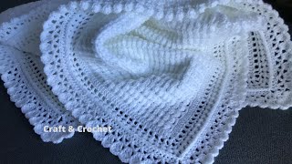 Easy crochet baby blanket craft amp crochet blanket 2341 [upl. by Simonne]