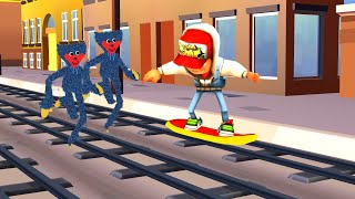 Huggy Wuggy vs Subway Surfers [upl. by Eekorehc]