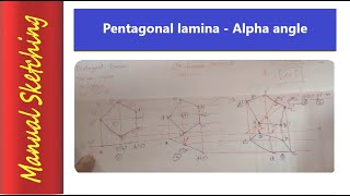 EGDL Q31  MANUAL SKETCHING  PENTAGON LAMINA VP  CORNER  PERPENDICULAR BISECTOR ALPHA  PLANES [upl. by Eliot]