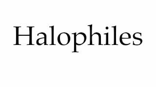 How to Pronounce Halophiles [upl. by Sordnaxela]