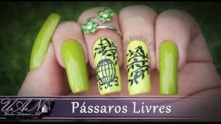 Passo a passo Pássaros Livres  Unhas Artísticas Nill [upl. by Midas942]