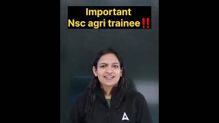 महत्वपूर्ण खबर 😍NSC Trainee exam पर agricultureadda247 exam nsc nsc nscexampreparation [upl. by Nichol359]