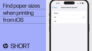 How to find the correct paper sizes in HP Smart when printing from iPhone or iPad  HP Support [upl. by Tomasine590]