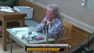 Eveleth City Council Meeting October 1 2024 [upl. by Wildon]