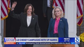 Liz Cheney campaigns with VP Kamala Harris [upl. by Boehmer]