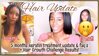 HAIR UPDATE  5 Months with Keratin Treatment  FAQs  Hair Growth Results  Simply Subrena [upl. by Alexine313]