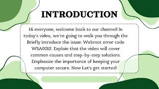 How to Fix Webroot Error Code WSA0012 Malware detected or removal failure [upl. by Lohcin313]