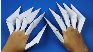 Origami Paper Claws For Halloween  Halloween Costumes  How To Make Paper Claws  Halloween Crafts [upl. by Akcire]