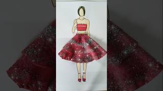 Lets create skirt with tissue paper😍❤❤ fashion fashionstyle art viralvideo shorts [upl. by Eisseb59]