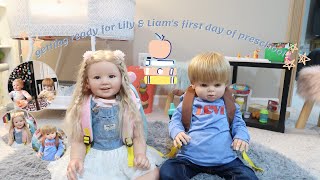 Lily amp Liam Get Ready for their First Day of PRESCHOOL  Sophias Reborns [upl. by Spiros]