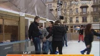 Ouverture de la patinoire des Lumières Lyon [upl. by Buckels479]