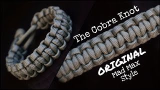 HOW TO MAKE A MAD MAX STYLE ORIGINAL PARACORD BRACELET SOLOMON COBRA KNOT SURVIVAL BRACELET DIY [upl. by Euqcaj]