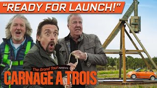 Clarkson Hammond and May Catapult a Citroën Back to France  The Grand Tour Carnage A Trois [upl. by Judsen]