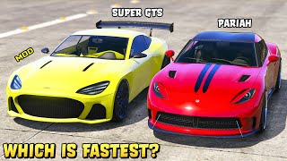 GTA 5  SUPER GTS vs OCELOT PARIAH  Which is Fastest [upl. by Nosinned46]