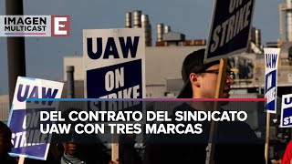 Renegociación del sindicato UAW con tres marcas del sector automotriz [upl. by Marian]