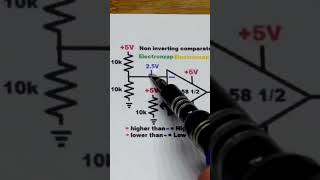 Schematic for Op Amp Non Inverting Comparator short shorts electronics [upl. by O'Brien]