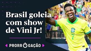 VINI JR JOGA DEMAIS BRASIL GOLEIA O PARAGUAI E SE RECUPERA NA COPA AMÉRICA  PRORROGAÇÃO [upl. by Neirad]