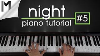 Night  Ludovico Einaudi  Piano Tutorial Part 56 [upl. by Einnod998]