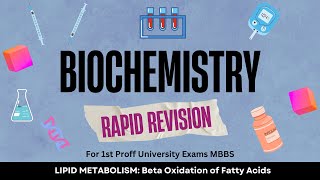 Lipid Metabolism Biochemistry rapid revision for MBBS first year university exams [upl. by Enneirdna]